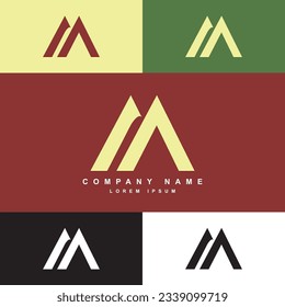 simple M letter logo template, M logo for company or gaming logo.