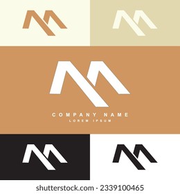 simple M letter logo template, M logo for company or gaming logo