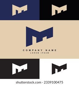 plantilla de logotipo simple de letra M, logotipo M para empresa o logotipo de juegos
