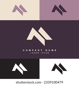 plantilla de logotipo simple de letra M, logotipo M para empresa o logotipo de juegos