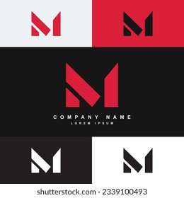 plantilla de logotipo simple de letra M, logotipo M para empresa o logotipo de juegos