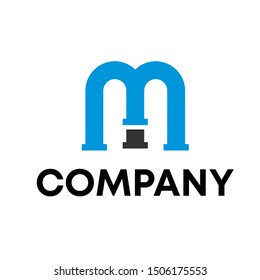 simple M logo design vector. M modern sign template . M symbols