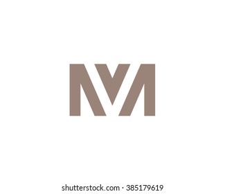 Simple M and W vector logo in a modern line style.