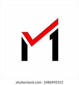 Simple M1 logo design with check mark.