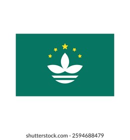 Simple Macau Flag Icon. Vector.