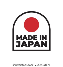 "Simple Made in Japan Label Icon Vetor" (em inglês).