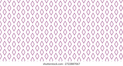 Patrón de rombo de contorno magenta simple para fondo de póster de Anuncio.