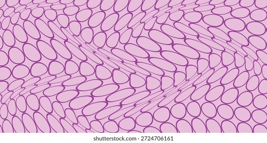 Arte de patrón de onda de anillo de contorno magenta simple para fondo de póster de Anuncio.