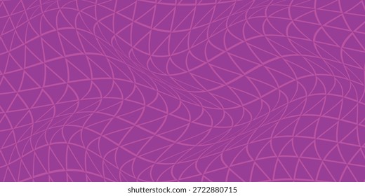 Arte de patrón de onda de triángulo de contorno magenta simple para fondo de póster de Anuncio.