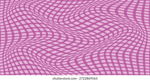 Patrón de onda de línea de cuadros magenta simple para fondo de póster de Anuncio.