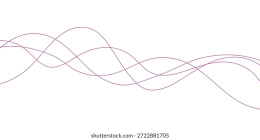 Diseño de línea delgada de onda magenta simple para fondo de póster de Anuncio.