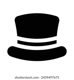 Simple Magic Hat Solid icon. The icon can be used for websites, print templates, presentation templates, illustrations, etc
