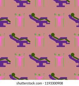 Simple magical background seamless tooth hygienical dental.