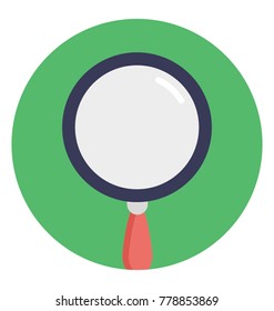 A simple magnifier flat vector icon