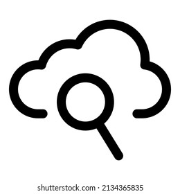 Simple Magnifier icon design, editable stroke. best used for web, banner, flayer or application. vector illustration EPS 10 File Format