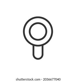 Icono de línea de lupa simple. Símbolo premium con estilo de trazo. Diseño del icono de la lupa. Ilustración vectorial.