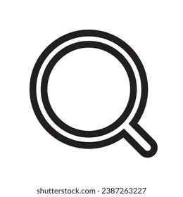 icono de lupa simple, aislado en fondo blanco