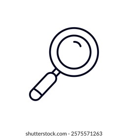 simple magnifying glass icon isolated on white background