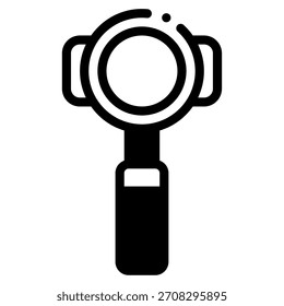 Simple magnifying glass icon representing search, suitable for user interfaces, websites, and mobile apps.