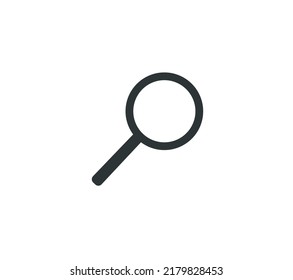 Vector de icono de lupa simple. Concepto de búsqueda, exploración y detalles.