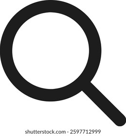 Simple Magnifying Glass Icon Vector
