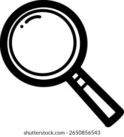 Simple Magnifying Glass Icon Simple and White