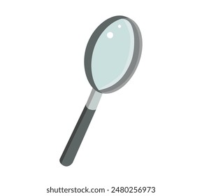 Simple magnifying glass illustration material.