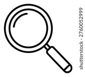 Simple magnifying glass line icon