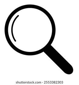 Simple magnifying glass, search icon vector illustration. Search bar icon.