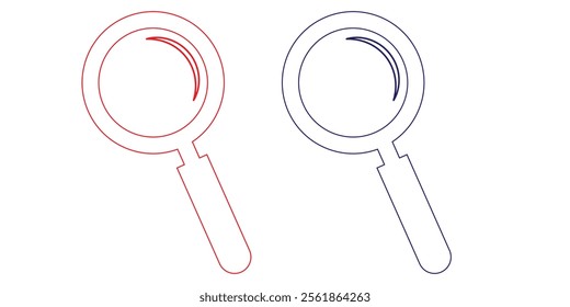 Simple magnifying glass, search icon in generic style. Magnifier, loupe sign symbol