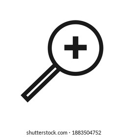 Simple magnifying glass vector icon