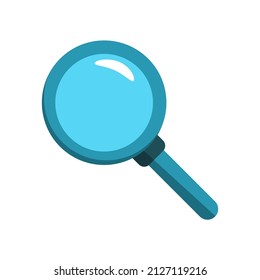 Simple magnifying glass vector illustration isolated on white background. Search icon in flat style 