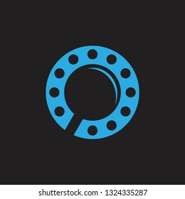 simple magnifying search symbol logo vector