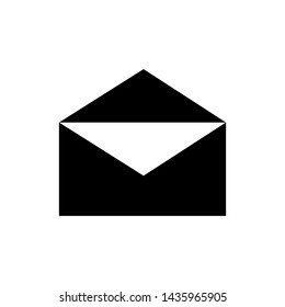 Simple mail icon in black color