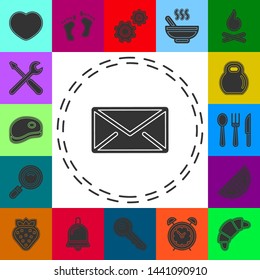 Simple Mail isolated. Flat pictogram - simple icon