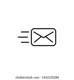 Simple mail line icon. Stroke pictogram. Vector illustration isolated on a white background. Premium quality symbols. Vector sign for mobile app and web sites.