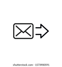 Simple mail line icon. Stroke pictogram. Vector illustration isolated on a white background. Premium quality symbol. Vector sign for mobile app and web sites.