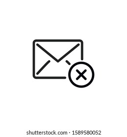 Simple mail line icon. Stroke pictogram. Vector illustration isolated on a white background. Premium quality symbol. Vector sign for mobile app and web sites.