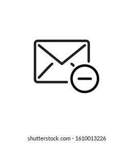 Simple mail line icon. Stroke pictogram. Vector illustration isolated on a white background. Premium quality symbol. Vector sign for mobile app and web sites.