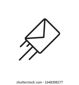 Icono de línea de correo simple. Pictograma de trazo. Ilustración vectorial aislada en un fondo blanco. Símbolo de calidad superior. Signo de vector para aplicaciones móviles y sitios web.