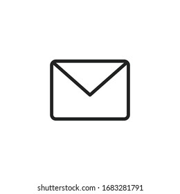 Simple mail line icon. Stroke pictogram. Vector illustration isolated on a white background. Premium quality symbol. Vector sign for mobile app and web sites.