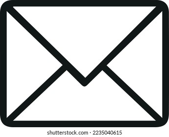 Simple mail line icon. Stroke pictogram. Vector illustration isolated on a white background. Premium quality symbol. Vector sign for mobile app and web sites.