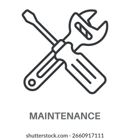 Icono simple del diseño del mantenimiento, Inspiración simple del diseño del estilo para cualquier interfaz y propósito de los logotipos