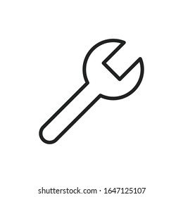 Simple maintenance line icon. Stroke pictogram. Vector illustration isolated on a white background. Premium quality symbol. Vector sign for mobile app and web sites.