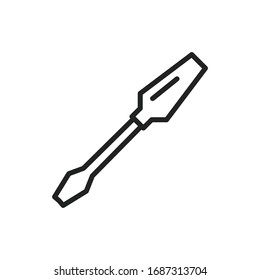 Icono de línea de mantenimiento simple. Pictograma de trazo. Ilustración vectorial aislada en un fondo blanco. Símbolo de calidad superior. Signo de vector para aplicaciones móviles y sitios web.