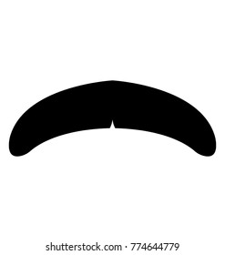 A simple, makeout bandit mustache, solid icon design