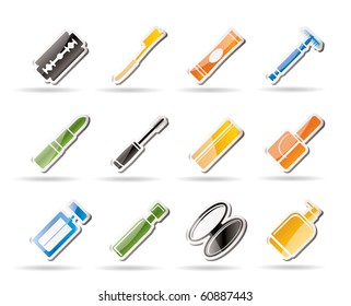 Simple Make-up icon set, Health and beauty icons