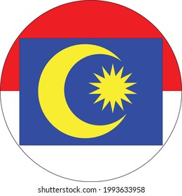 Simple Malaysian flag Button Badges