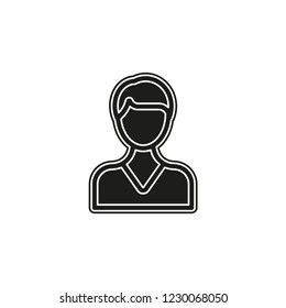 Simple Male Avatar Vector Icon