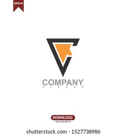 Simple man face in helmet with triangle concept logo vector design
